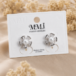 Floral Pearl Stud Earrings