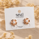 Floral Pearl Stud Earrings
