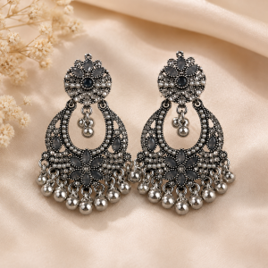 Antique Oxidized Chandelier Earrings