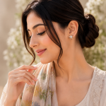 Floral Pearl Stud Earrings