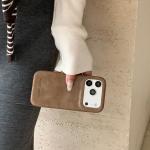 Autumn Winter Advanced Solid Color Leather Letter Shockproof Protective
