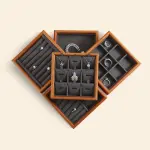 Small Simple Solid Wood Storage Box Ring