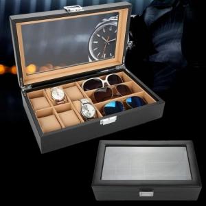 Watch display box - 6/10/12/3/24/ watch display organizer- Faux leather organizer