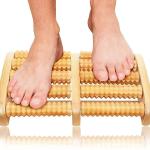 Dual 6 Row Foot Wooden Massager Roller Plantar Fasciitis Relief Feet Pain Muscle Relaxation Massage Tools