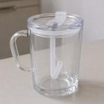 Glass Mug with Lid & Straw