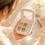 Jewelry Organizer Box with Mirror
