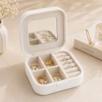 Jewelry Organizer Box with Mirror