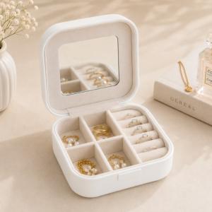 Jewelry Organizer Box with Mirror