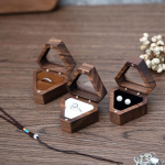 Geometric Wooden Jewelry Display Box